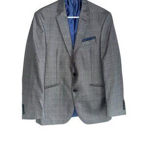 Billy London UK Men’s Blazer Suit Jacket Sz 40R Dark Gray Poly Rayon Blend